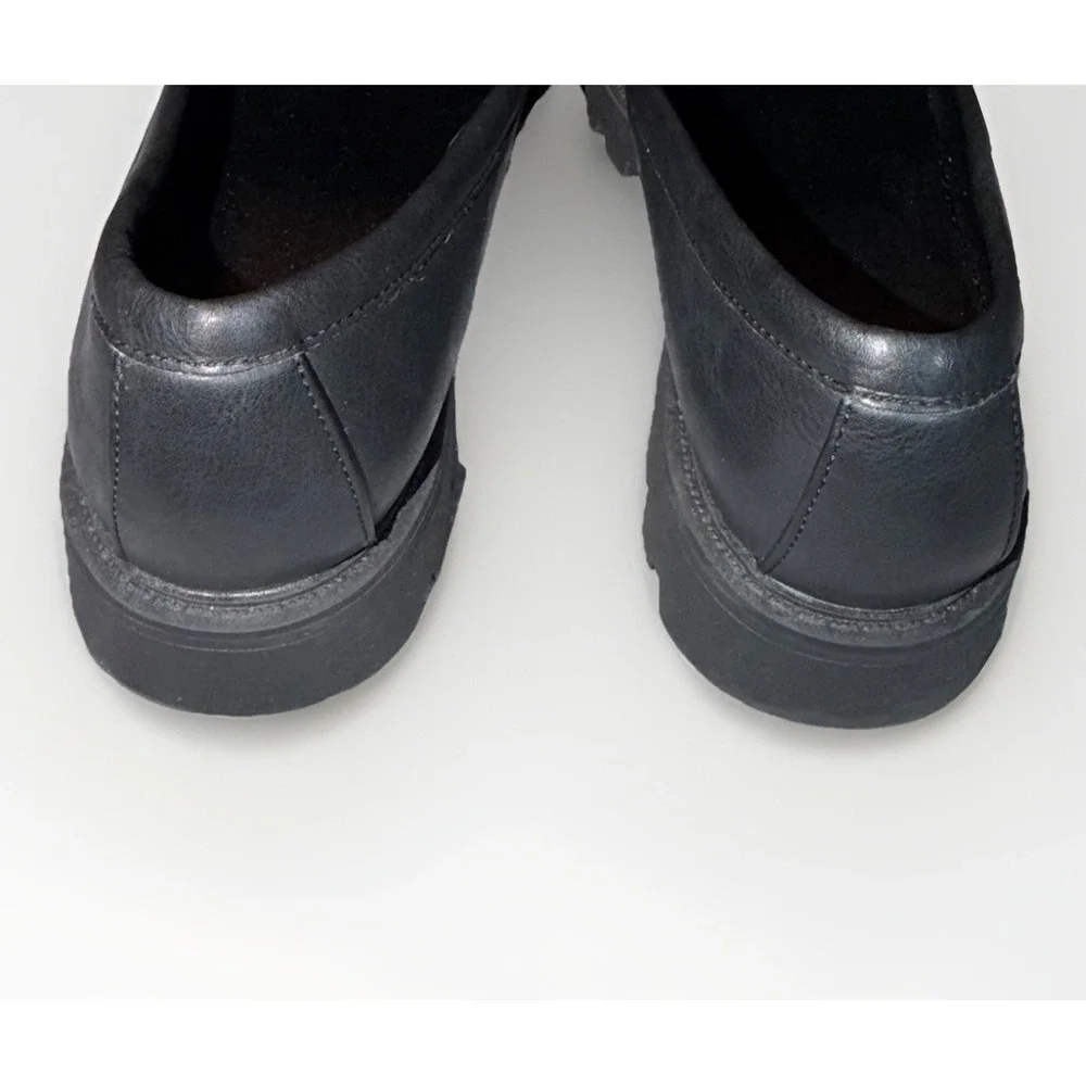 ALDO‎ Woman's Black Lug Sole Loafers Size 10M Logo